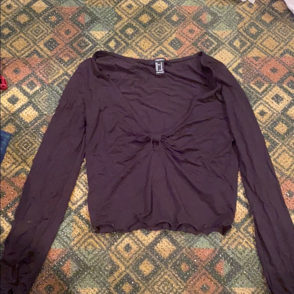 forever 21 black crop top